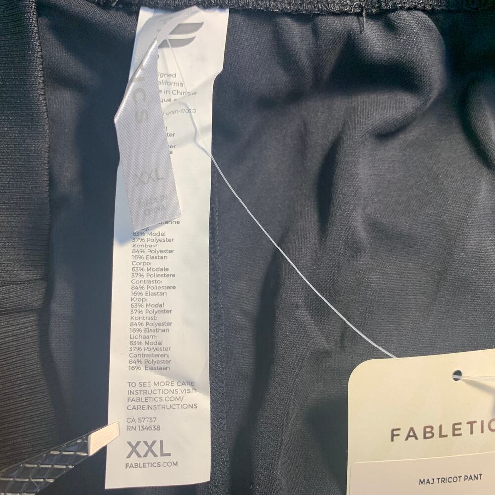 NWT Fabletics athletic jogger pants Maj Tricot Pant black XXL women - Picture 7 of 8